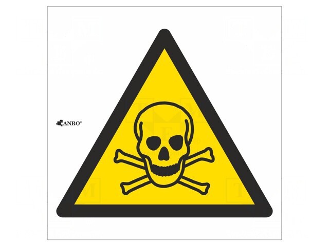 Indicator de protecție avertizare PVC 200mm x 200mm