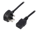 Cablu Alimentare 3x1,5mm2 2m Negru