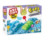 Set creativ cu nisip kinetic si forme, ArtCraf Cars, 3+, Oem