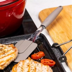 Spatula pentru gatit, din silicon, gri, 26,5x6x1,8 cm, Kinghoff
