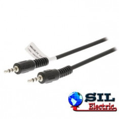 Cablu audio stereo 3.5mm tata- 3.5mm tata, 1.5m, negru foto