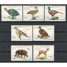 Cuba 1970 1629/35 MNH - Vanatoarea: animale, pasari, fauna