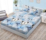 Cumpara ieftin Husa Pat cu Elastic 3 Piese 180x200cm +25cm Lumix HP146 Fete Perna 50x75cm