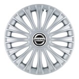 Set 4 Capace Roti, potrivite jantelor de R14, pentru Nissan, model dino cromat, Autohelix MSA
