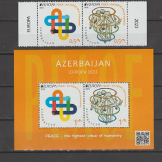 AZERBAIJAN 2023 EUROPA CEPT - PACEA -serie 2 timbre+ Bloc MNH**