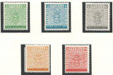 Suedia 1955 Mi 406/10 MNH - 100 de ani de timbre, Nestampilat