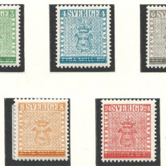 Suedia 1955 Mi 406/10 MNH - 100 de ani de timbre