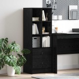 vidaXL Bufet cu sertar Stejar Negru 45,5 x 34 x 127 cm 869363