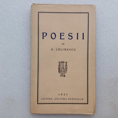 G.CALINESCU-POESII-1937 X2. foto