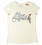 Tricou pentru femei - Bicycle Ioana Sopov, culoarea alb, marimea M | ROD
