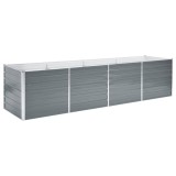 Cumpara ieftin Strat inaltat de gradina, gri, 320x80x77 cm, otel galvanizat