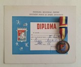 Medalie cu diploma - Consiliului Municipal pentru Educatie Fizica si Sport Bucuresti 1980