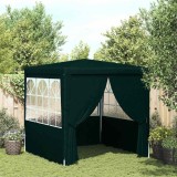 VidaXL Cort de petrecere profesional cu pereți verde 2,5x 2,5m 90 g/m&sup2;