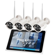 Sistem supraveghere video WiFi complet Kruger&amp;amp;Matz, 4 camere, NVR 10.1 inch,3 MP, memorie 5 TB foto