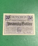 Bancnota Notgeld 20 heller 30 septembrie 1920
