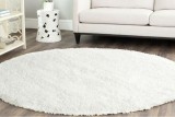 Cumpara ieftin Covor Rotund Model Fantasy 12500-10, Marime 67 x 67 cm, Crem, Ivory, Inaltime Fir 30 mm, Antialergic, Polipropilena, Living, Dormitor, Sufragerie, Bir