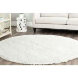 Covor Rotund Model Fantasy 12500-10, Marime 67 x 67 cm, Crem, Ivory, Inaltime Fir 30 mm, Antialergic, Polipropilena, Living, Dormitor, Sufragerie, Bir