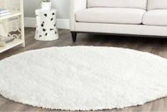 Covor Rotund Model Fantasy 12500-10, Marime 67 x 67 cm, Crem, Ivory, Inaltime Fir 30 mm, Antialergic, Polipropilena, Living, Dormitor, Sufragerie, Bir