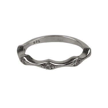 Inel argint 925, molecula cu zirconii m53