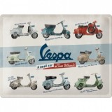 Placa metalica - Vespa - Model Chart- 30x40 cm, Nostalgic Art Merchandising