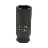 Cheie tubulara de impact lunga 24 mm, 1/2 inch, Cr-Mo, Breckner