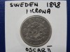 Suedia 1 Krona 1898 - OSCAR II Argint (147), Europa