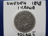 Cumpara ieftin Suedia 1 Krona 1898 - OSCAR II Argint (147), Europa