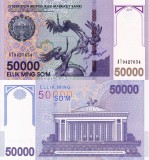 Bancnota Uzbekistan 50.000 Sum 2017 UNC, Asia, Ne流通