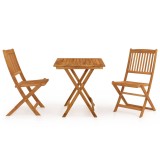 Set mobilier gradina pliabil, 3 piese, lemn masiv acacia