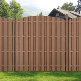 [neu.holz]&reg; Gard arcada Saturn 2 panouri,185 x 376 cm, WPC, maro HausGarden Leisure