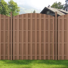 [neu.holz]? Gard arcada Saturn 5 panouri, 185 x 932 cm, WPC, maro HausGarden Leisure foto
