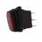 Intrerupator Rocker dreptunghiular SPDT ON-OFF Rosu cu led 250V 6A IP55 KCD1-2