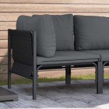 vidaXL Mobilier pentru Exterior cu pernă cu pernă Antracit Oțel 42009986