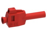 Conector banană 4mm roșu 20A izolație 54mm nichelat ELECTRO-PJP 1068-PRO-R