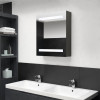 Dulap de baie cu oglinda si LED, antracit, 50x14x60 cm GartenMobel Dekor, vidaXL