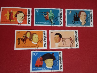 GRENADA, INDEPENDENȚA SUA - SERIE COMPLETĂ ȘTAMPILATĂ foto