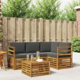 vidaXL Seturi de mobilier 5 pcs Natural și Antracit Lemn compozit 3374752