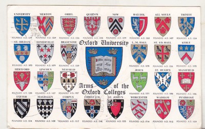 bnk cp Universitatea Oxford - steme - circulata foto