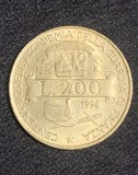 Moneda 200 lire 1996 comemorativă Italia