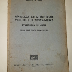ANALIZA CITATIUNILOR VECHIULUI TESTAMENT DIN EVANGHELIA SF.MATEI - N CIUDIN 1943