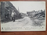 Carte postala, Guerre 1914-1915, Ablain Saint Nazaire, le grand rue vera Souchez, 1916