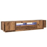 Cumpara ieftin Dulap TV cu lumini LED lemn vechi 200x35x40 cm lemn prelucrat