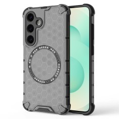 Husa transparenta Samsung Galaxy S25 Plus Techsuit HoneyComb Shield MagSafe, negru foto