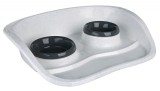 Cumpara ieftin Set 2 buc Castron Plastic In Suport 46x11x30 cm 0.25 l 24721, Trixie