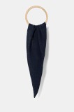 Sessun eșarfă cu l&acirc;nă culoarea bleumarin, uni, 25115005