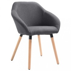 Scaun de bucătărie, gri &amp;icirc;nchis, material textil foto