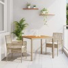 VidaXL Set de masă pentru grădină 3 pcs Bej Rattan poli 3334917