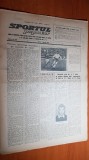 Sportul popular 13 aprilie 1954-cuplaj la handbal pe stadionul dinamo,tir,sah