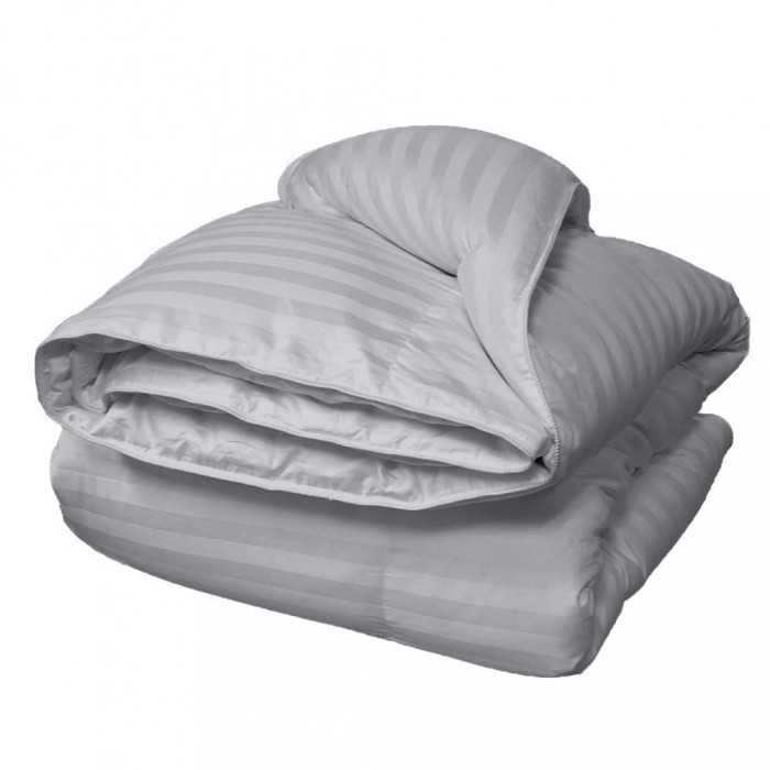 Pilota matlasata cu umplutura microfibra si invelis din damasc pentru vara, 200 g/m?, Gri, 210x230 cm