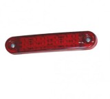 Lampa Gabarit LED 18 SMD Rosu 12V/24V, Rezistenta Socuri, Impermeabila IP66, 130mm Utilitare Camioane Autocare